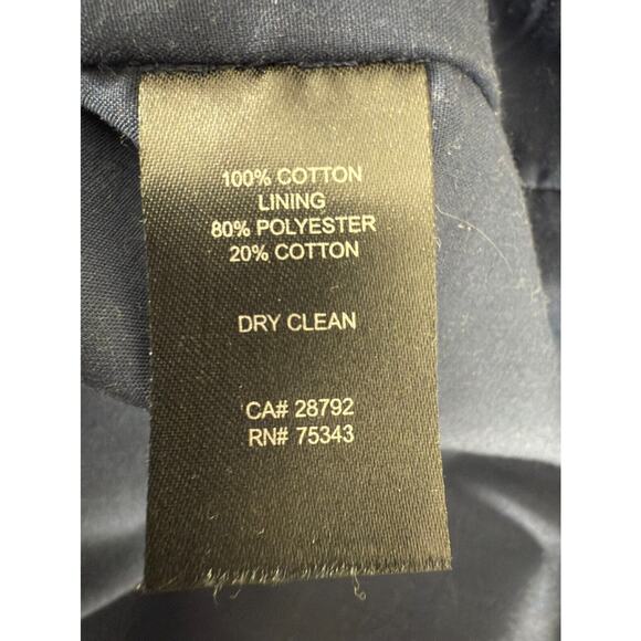 Willi Smith Size M Single Button Notched Blazer Jacket Blue Long Sleeve Lined - Picture 7 of 8